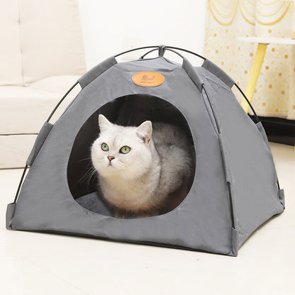 Cat & Small Dog Pet Tent – Cosy Soft Bed, Indoor Playhouse & Sleeping House