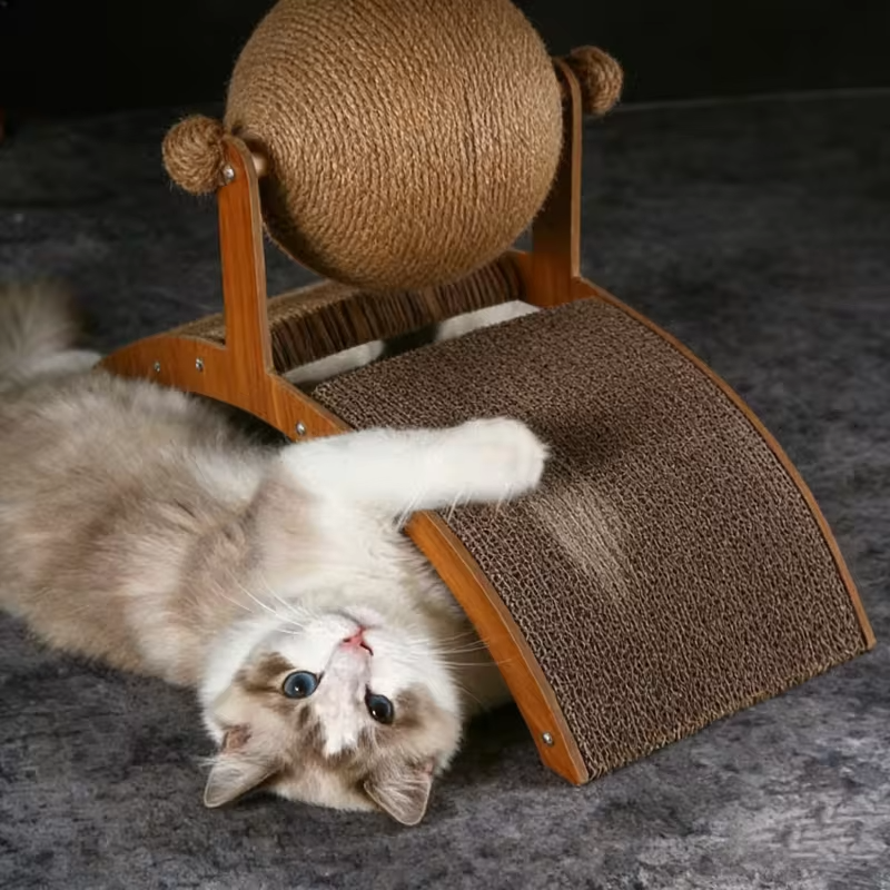 Cat scratcher with sisal ball dimension chart – 35x15x26cm with 12cm ball