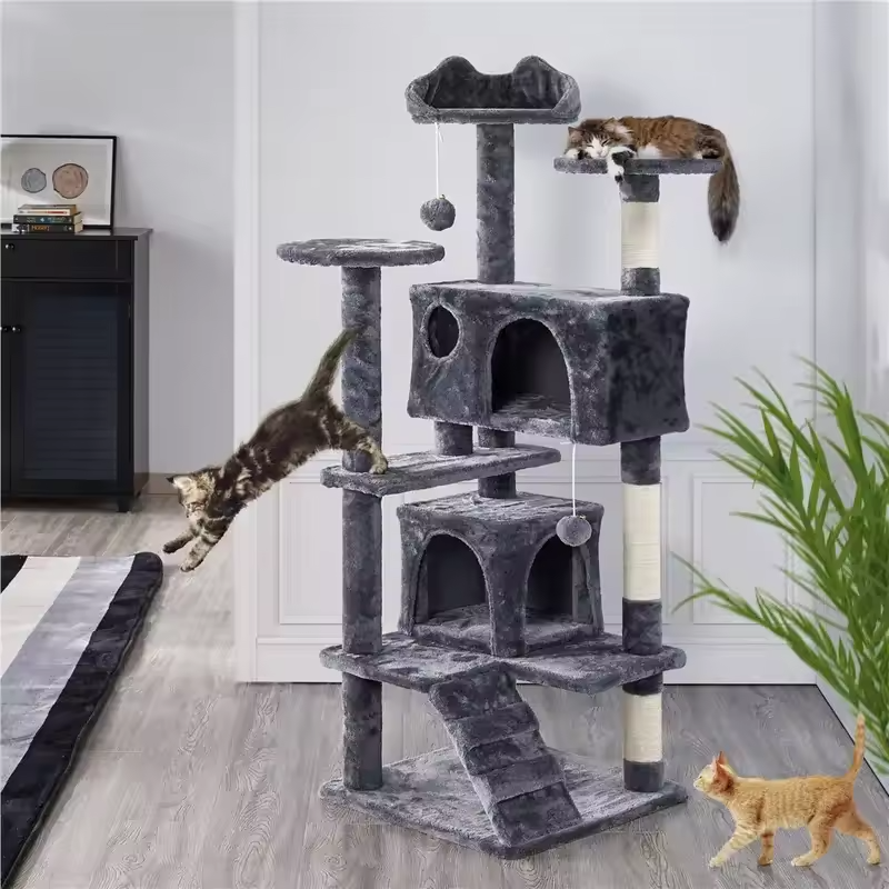 Cat tree dimension callouts – 0.5 inch board thickness and 2.4 inch post diameter