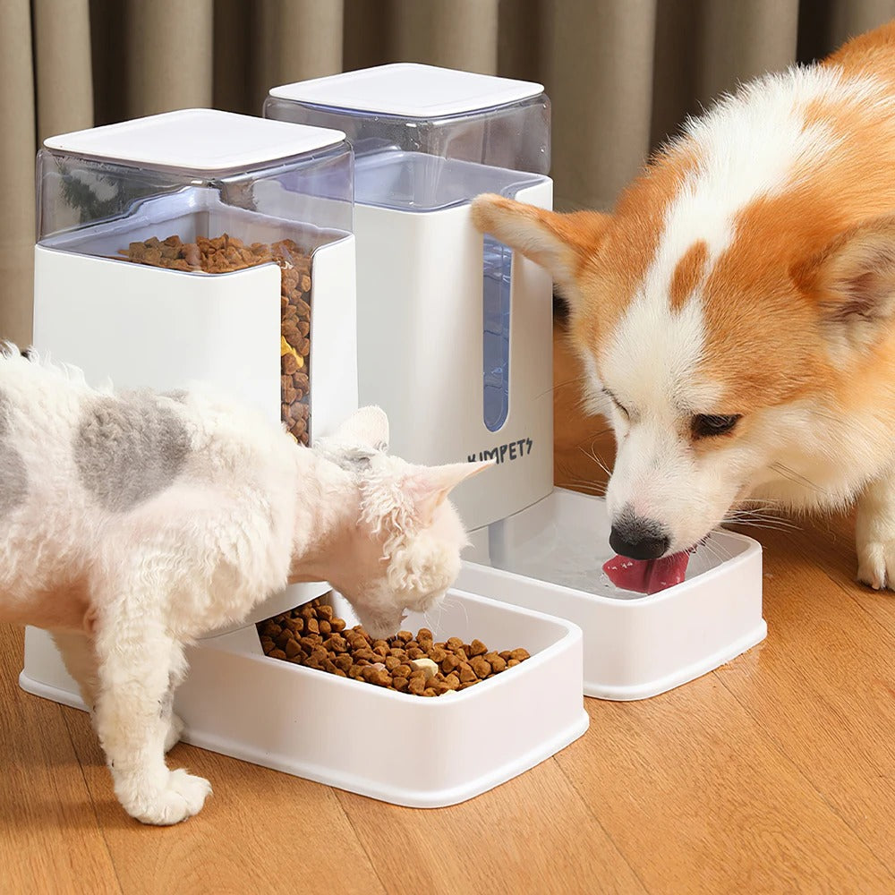 2-in-1 Automatic Pet Feeder & Water Dispenser – Detachable Cat & Dog Feeding Station