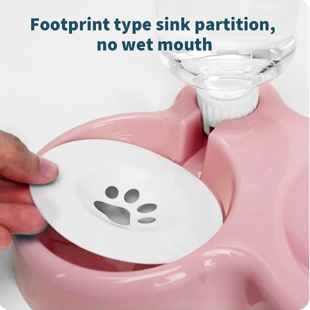 2-in-1 Pet Food & Water Bowl – Double Feeding Station for Cats & Dogs with Anti-Slip Base