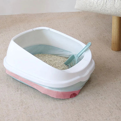 Cat Litter Tray Liner Bags with Drawstring – 12 Disposable Litter Box Liners