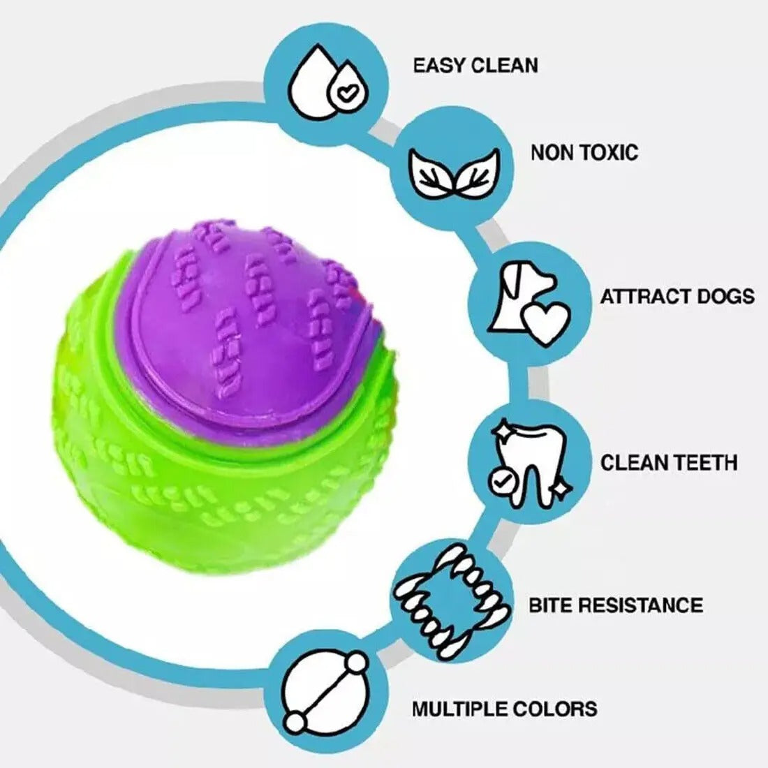 8 Pack Squeaky Dog Toys – Interactive Chew & Fetch Balls for Puppies & Dogs
